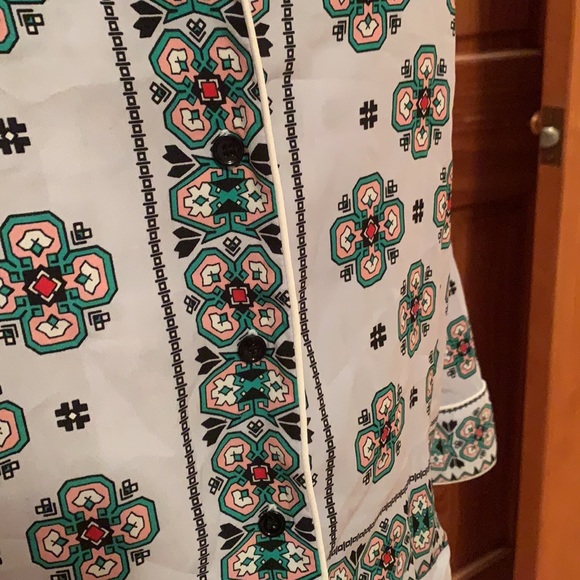 NWOT Sandro Satin Patterned Blouse - Picture 5 of 7